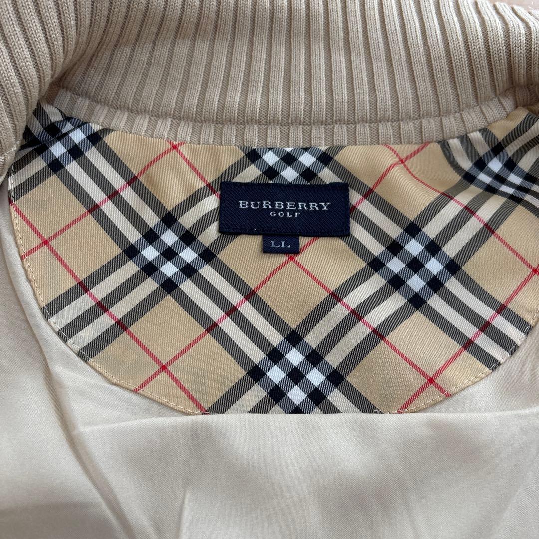 バーバリーゴルフ ニットブルゾン レディースLL ベージュ　日本製