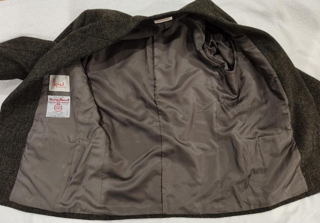 【ぽんちゃん】Papas × HARRIS TWEED ジャケット