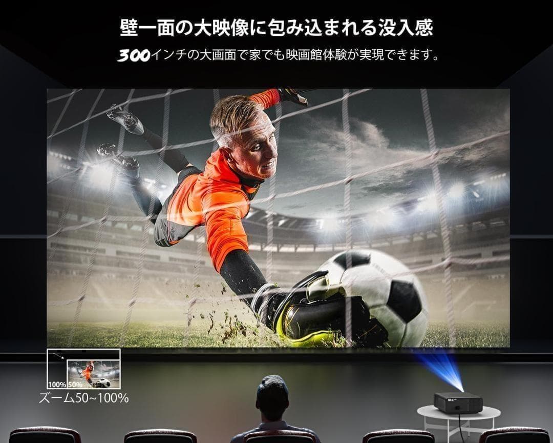 【新品】COOAU プロジェクター AndroidTV搭載 4K対応 家庭用