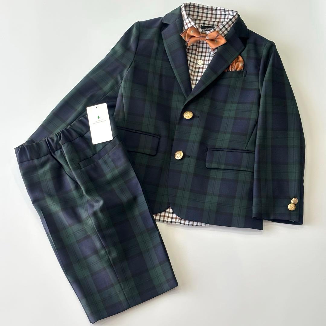 新品　2025 グリーンレーベル　ジャケット　パンツ　ボウタイ　シャツ　120