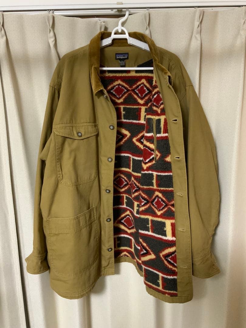 【希少】90’s Patagonia ヌエボレンジコート幾何学柄コスタリカ製　L