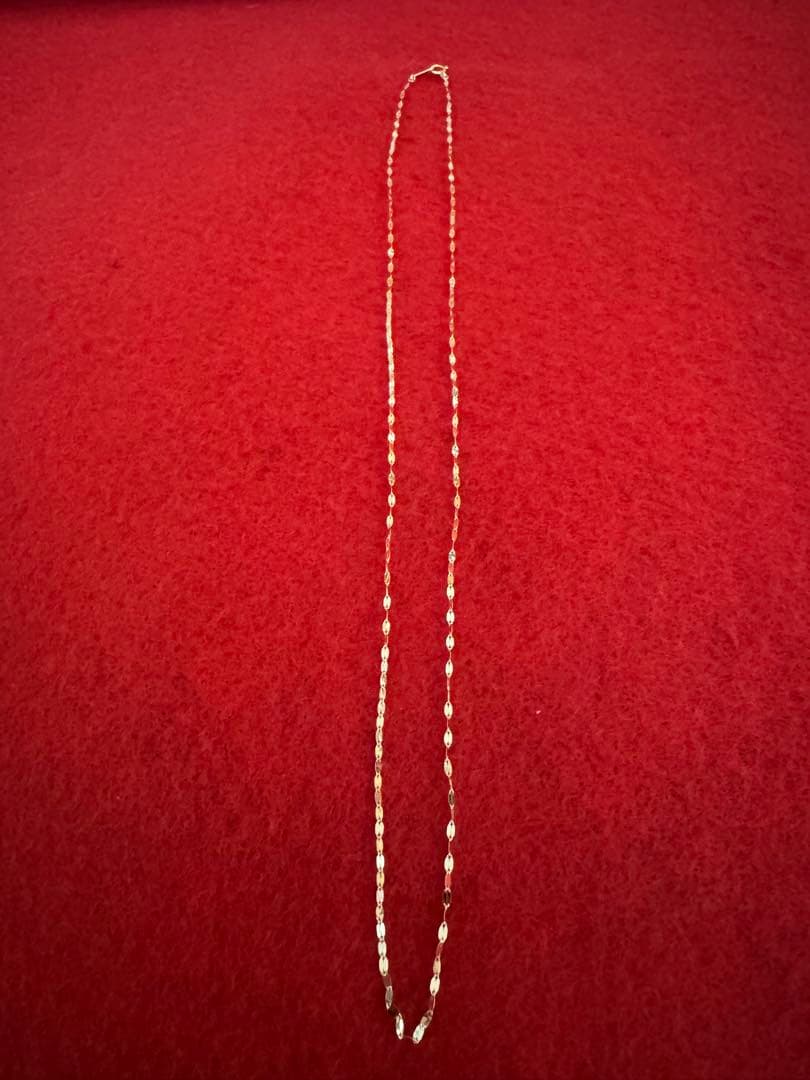 K18ゴールド オーバルリンクネックレス