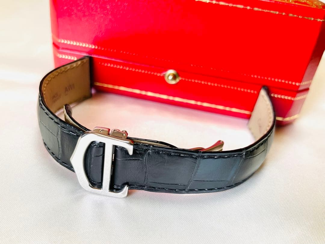 ☆美品☆ カルティエ 純正 Dバックル クロコ ストラップ 付