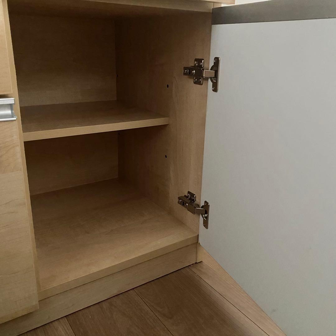 大川家具 キッチン 収納 カウンター 食器棚 カップボード レンジ台 120cm