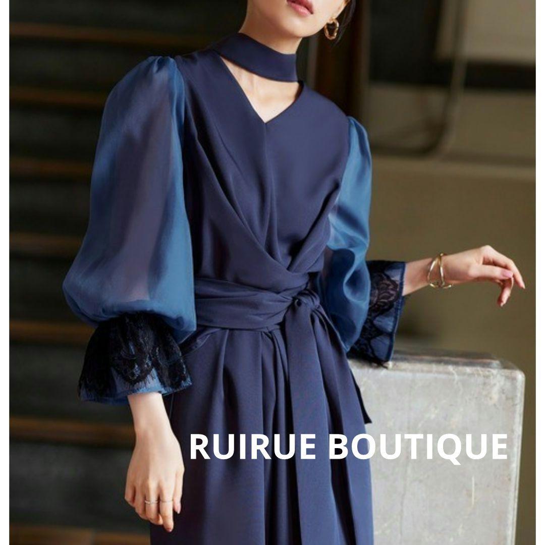【美品】RUIRUE BOUTIQUE パンツドレス 結婚式 お呼ばれ 美脚効果