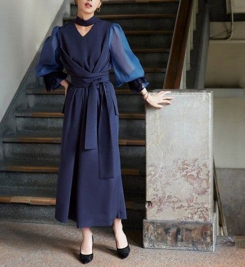 【美品】RUIRUE BOUTIQUE パンツドレス 結婚式 お呼ばれ 美脚効果