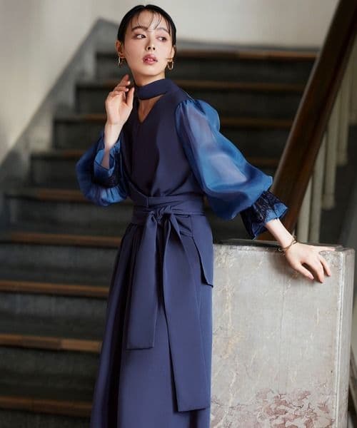 【美品】RUIRUE BOUTIQUE パンツドレス 結婚式 お呼ばれ 美脚効果