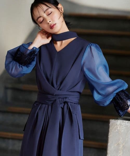 【美品】RUIRUE BOUTIQUE パンツドレス 結婚式 お呼ばれ 美脚効果