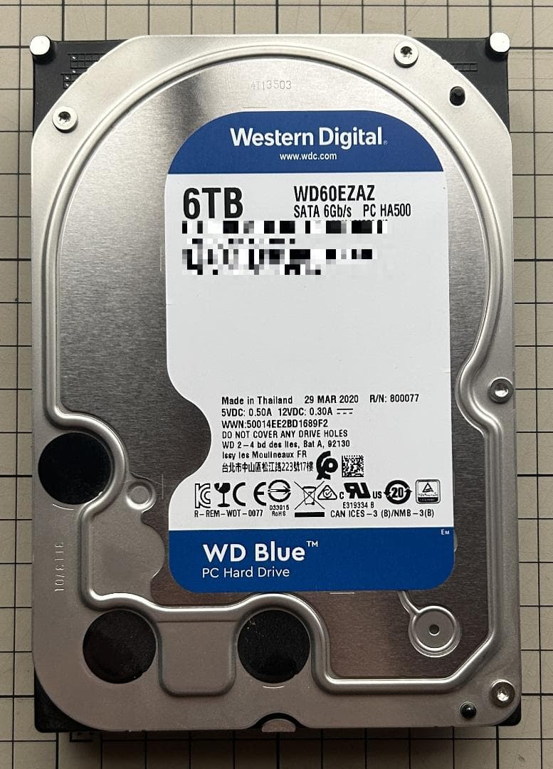 内蔵型ハードディスクドライブ 6TB HDD WD60EZAZ Western Digital 03
