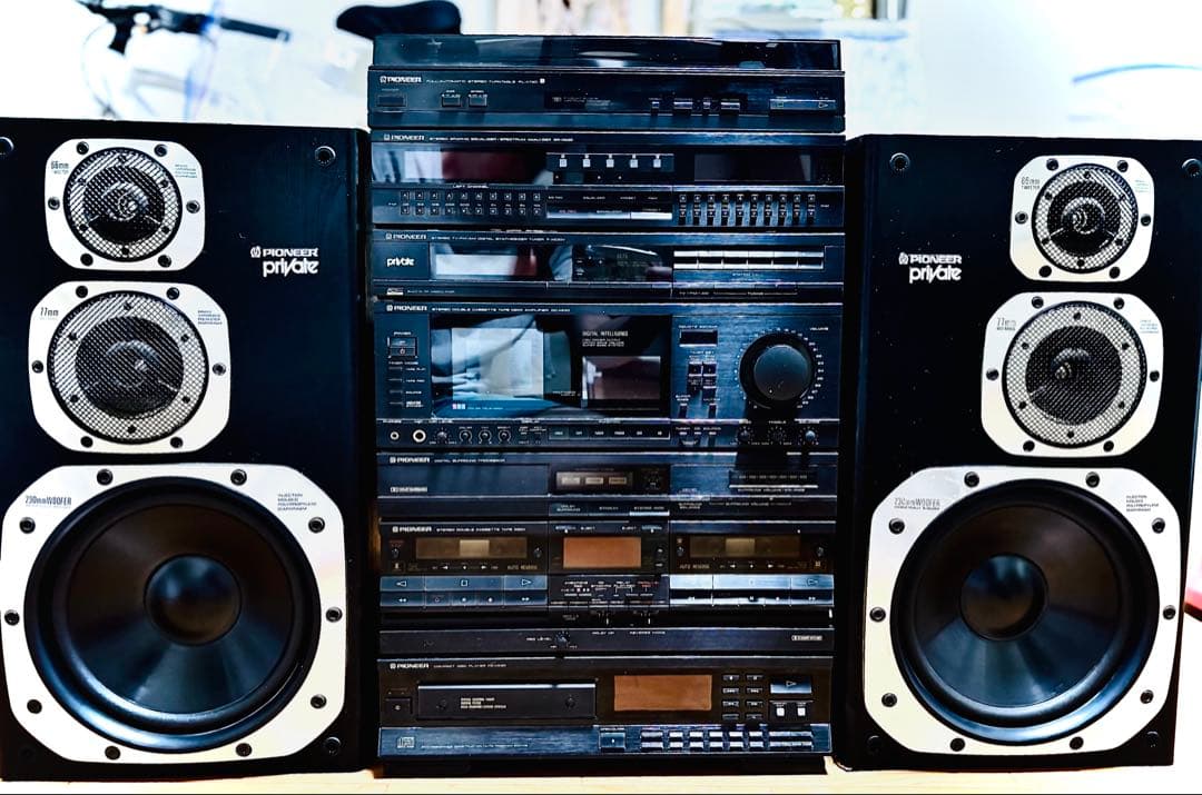 パイオニア　レトロなコンポ private CD.カセット.ラジオ.レコード