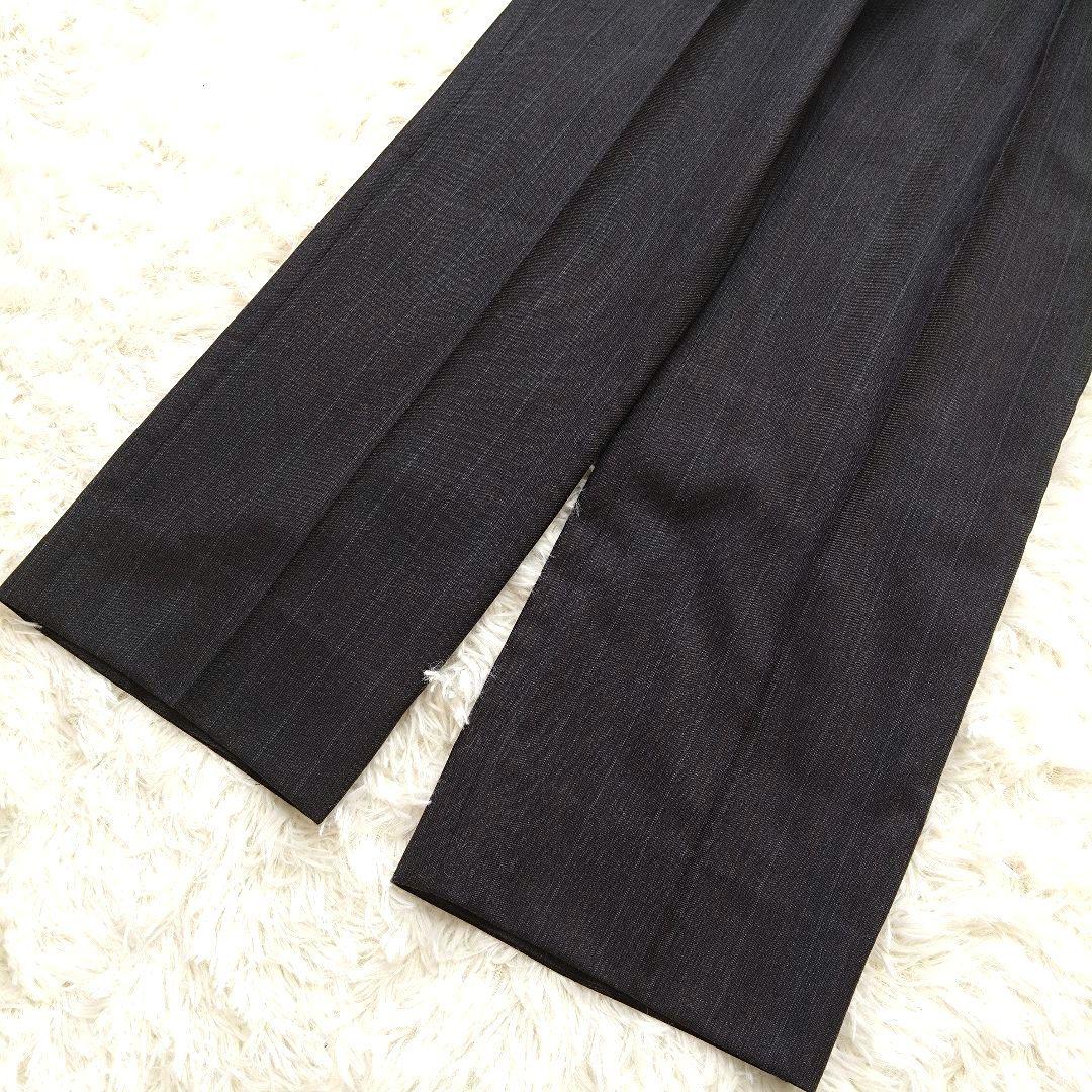 バーバリー ダブルスーツ セットアップ ストライプ グレー ウール Lサイズ