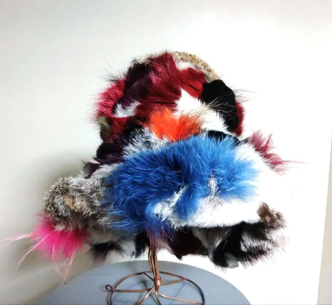 ★ファーハット★　●リアルファー●　♂クレイジーパターン♀