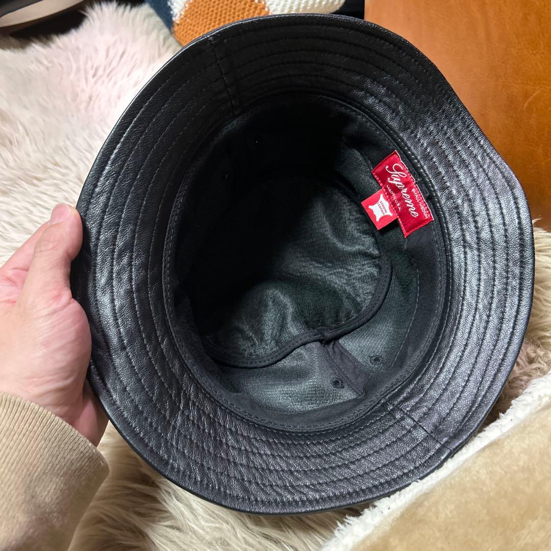 SUPREME シュプリーム レザークラッシャー ハット バケット