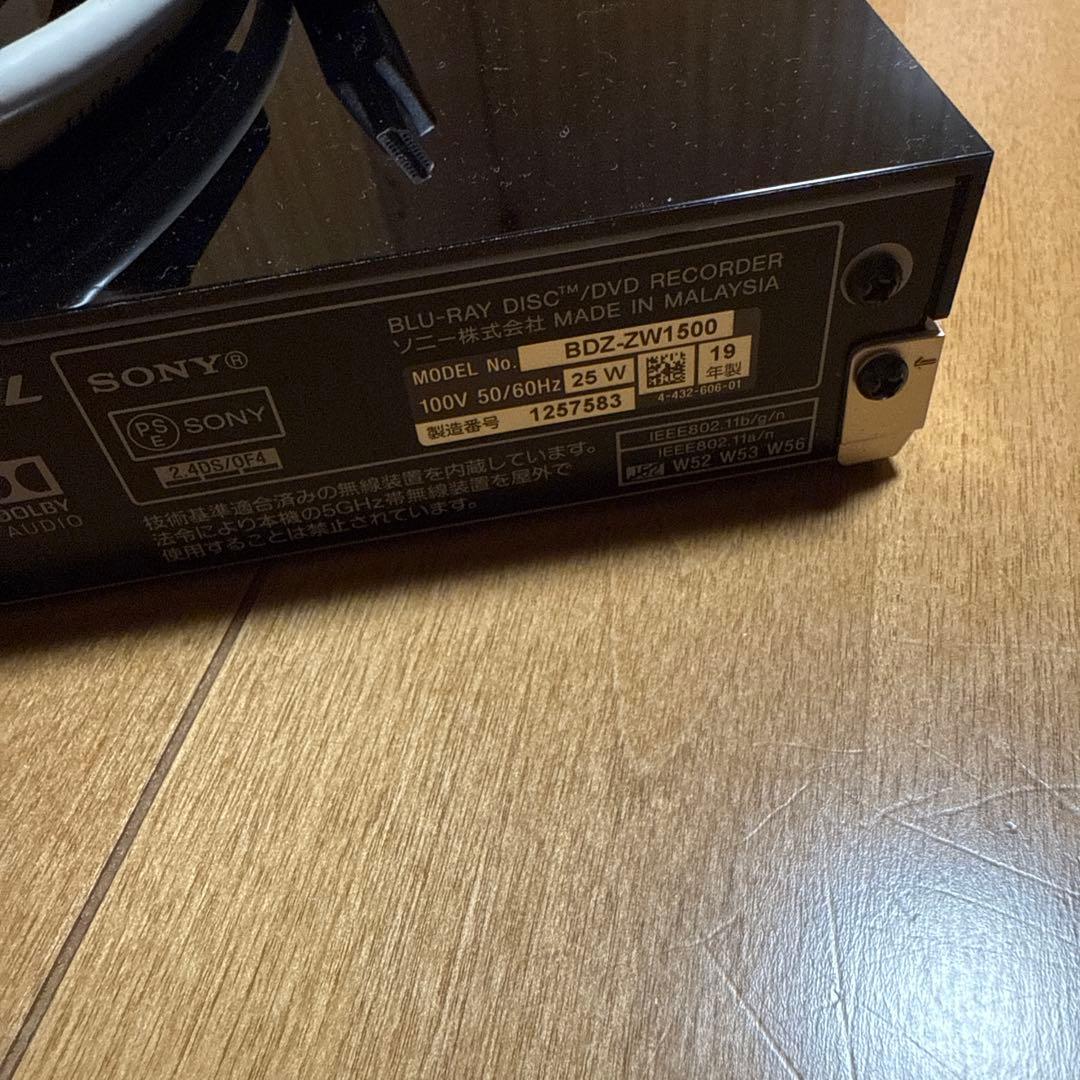 ソニー　ブルーレイレコーダー　4K