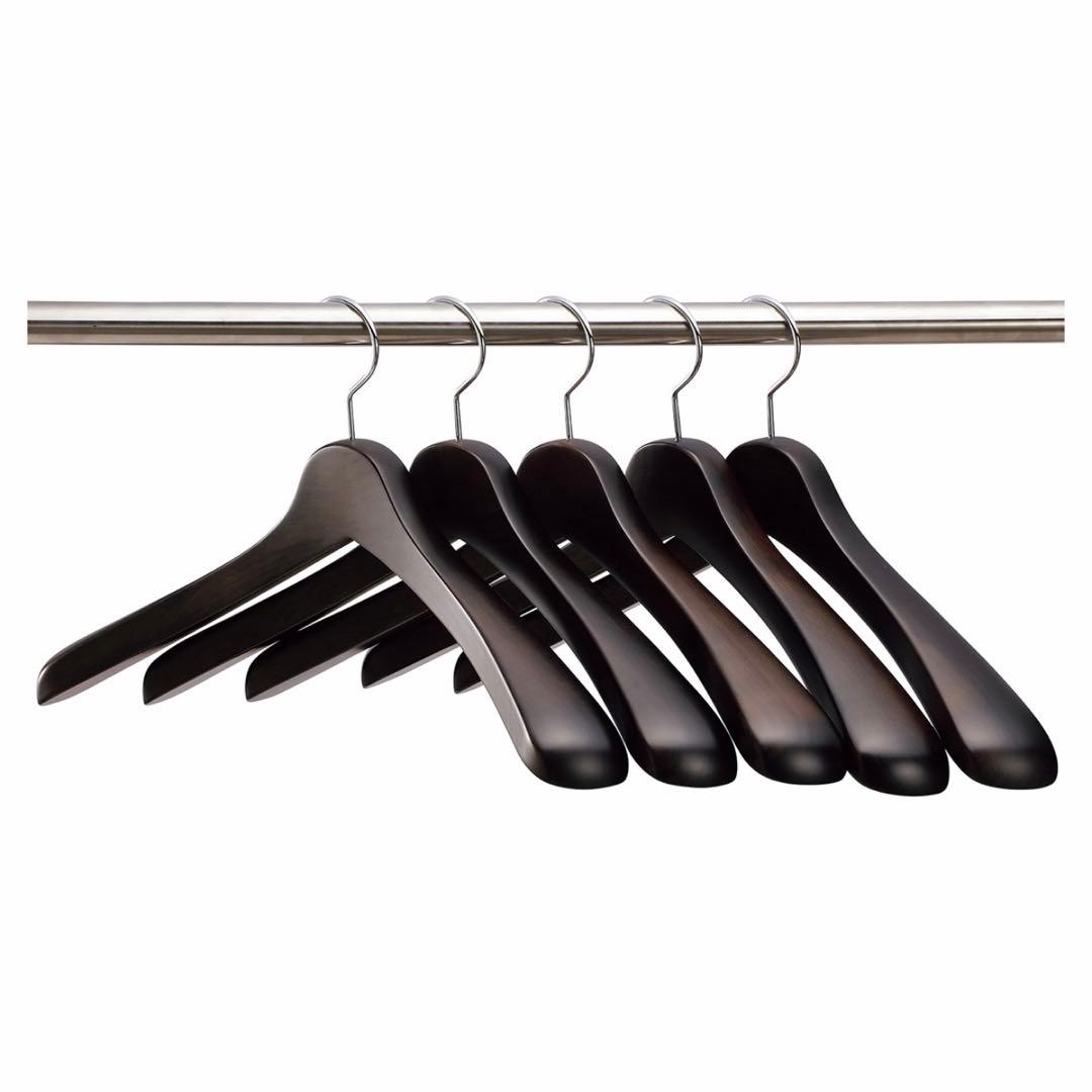 NAKATA HANGER SET-01N 木製メンズジャケットハンガー 5本組