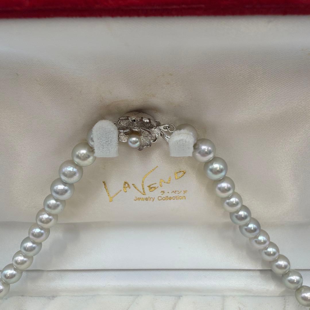 鑑定書付き‼︎ 真珠シルバーグレー　パールネックレス　Y