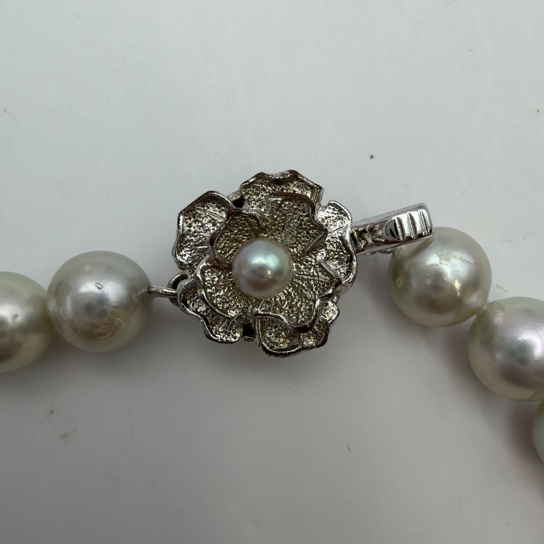 鑑定書付き‼︎ 真珠シルバーグレー　パールネックレス　Y