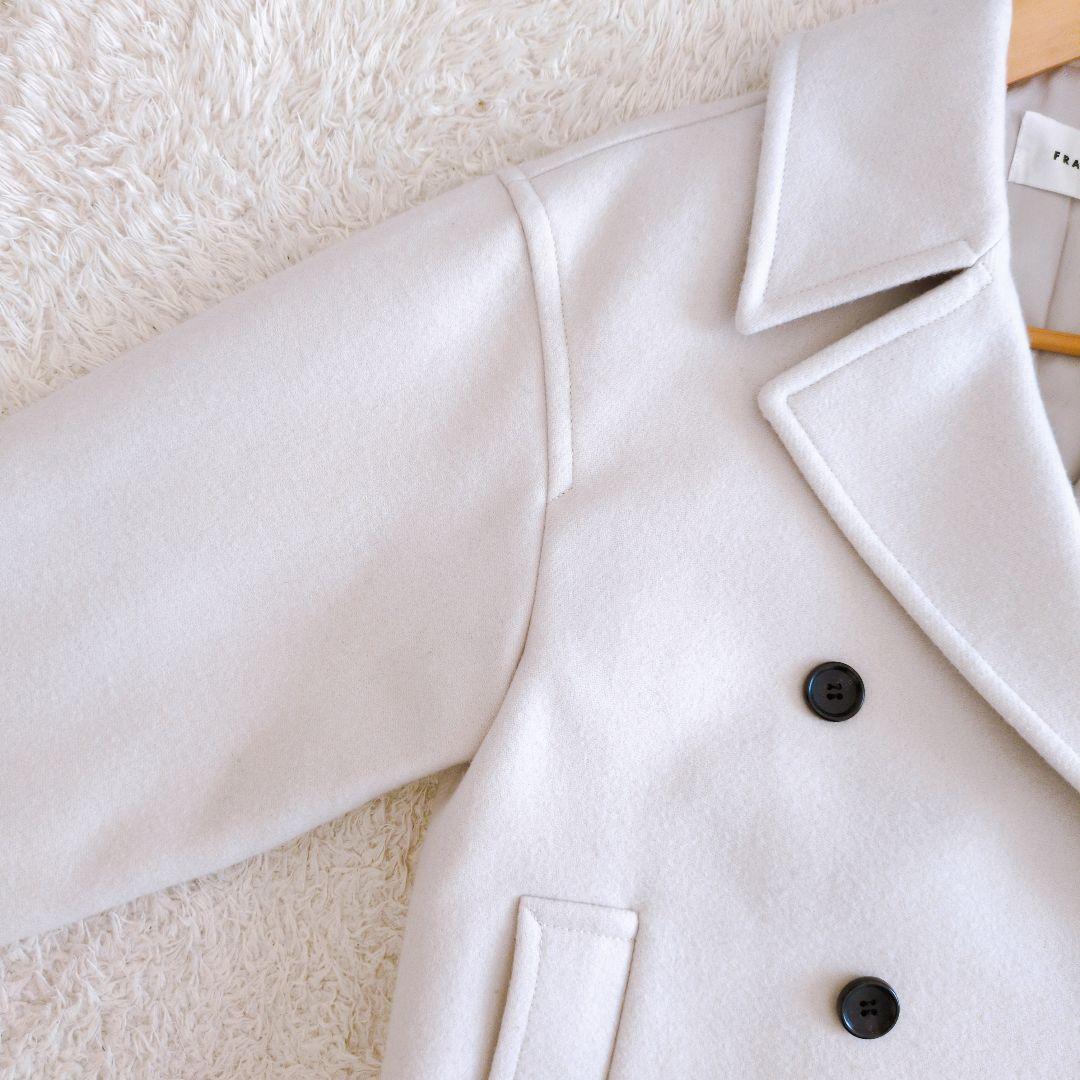 FRAY I.D　フレイアイディー　23aw　ファインメリノピーコート　ホワイト