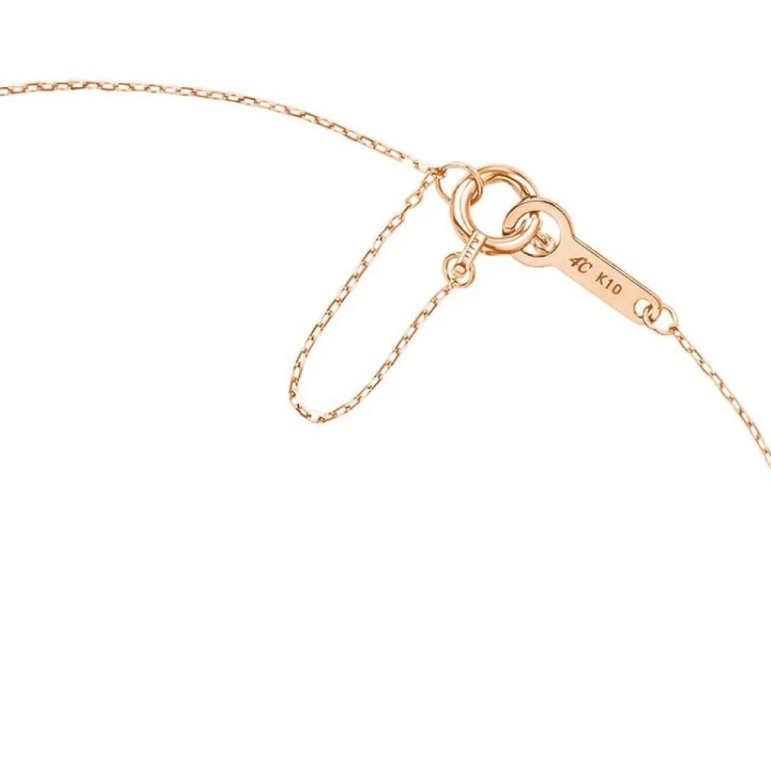 4℃ 10k月と星のネックレス ピンクゴールド