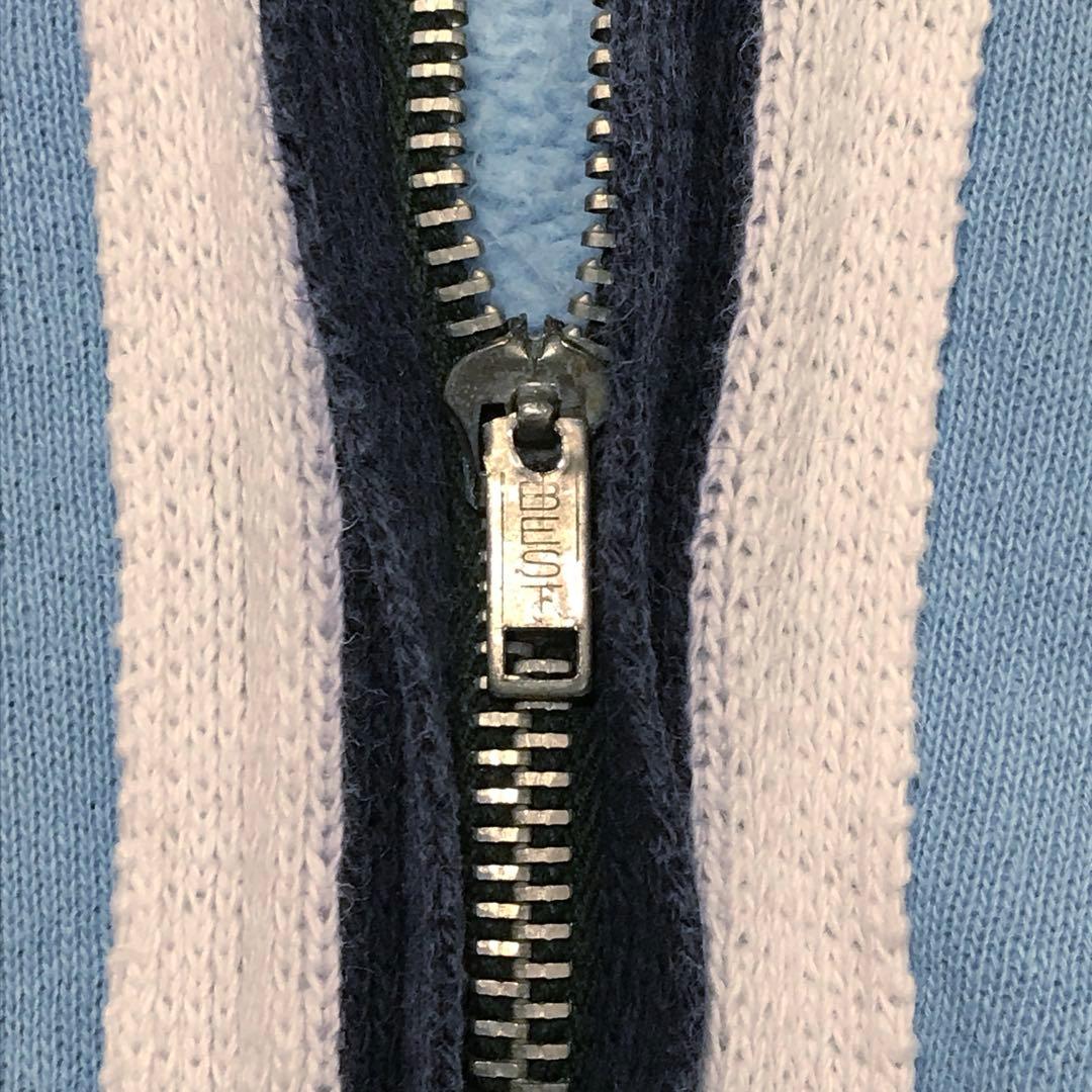 50s ビンテージスウェットトレーナー　BESTジップ　フロントライン　ブルー