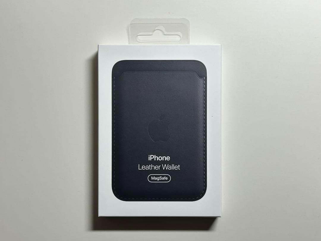 【美品】純正 MagSafe対応 iPhone レザーウォレット・ミッドナイト③