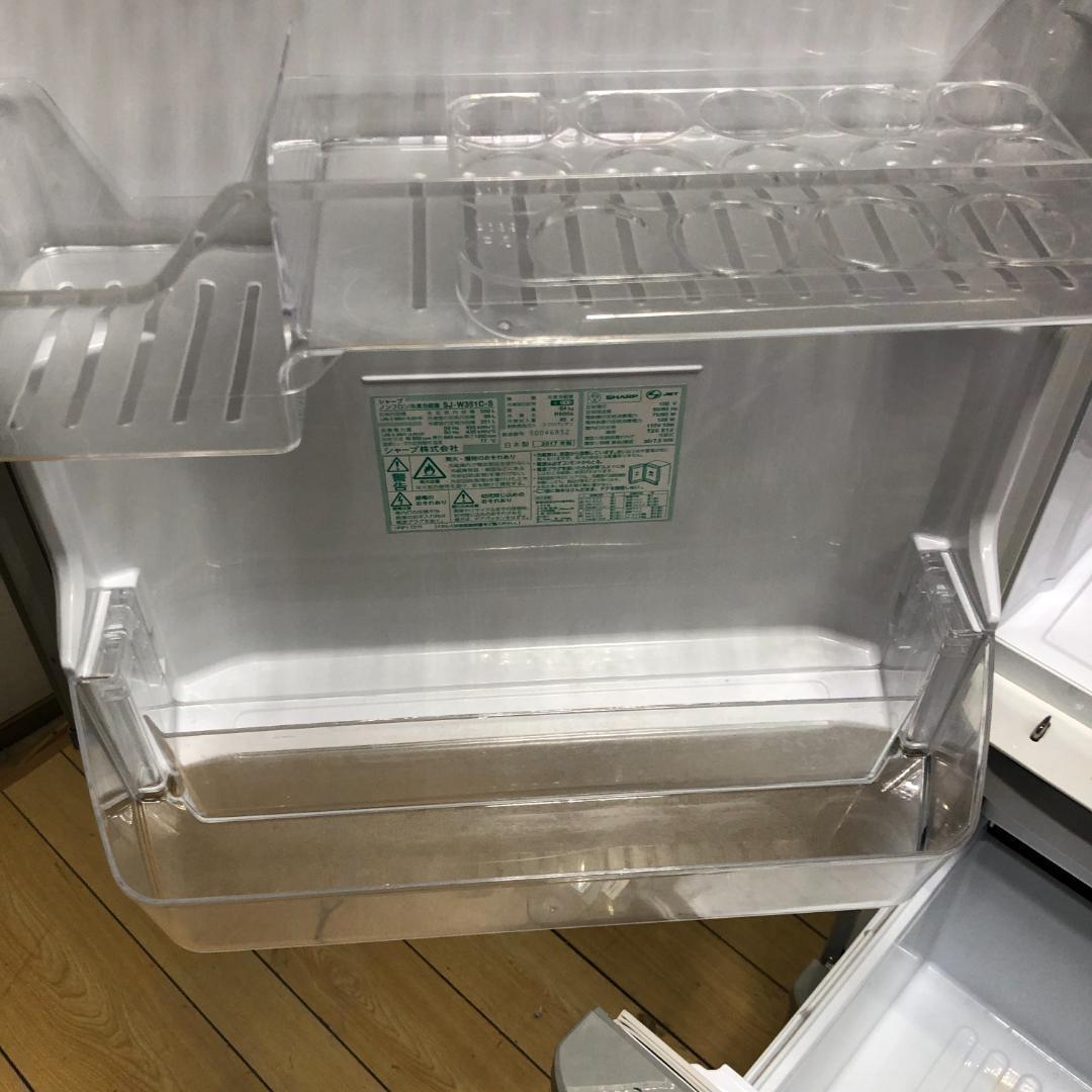 送料無料 シャープ冷蔵庫 SJ‑W351C‑S “どっちもドア”　75015-1