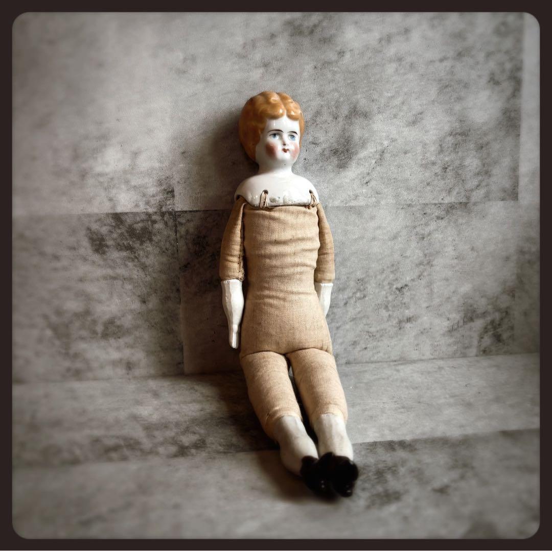 アンティーク　 ブロンドチャイナヘッドドール ビスクドール