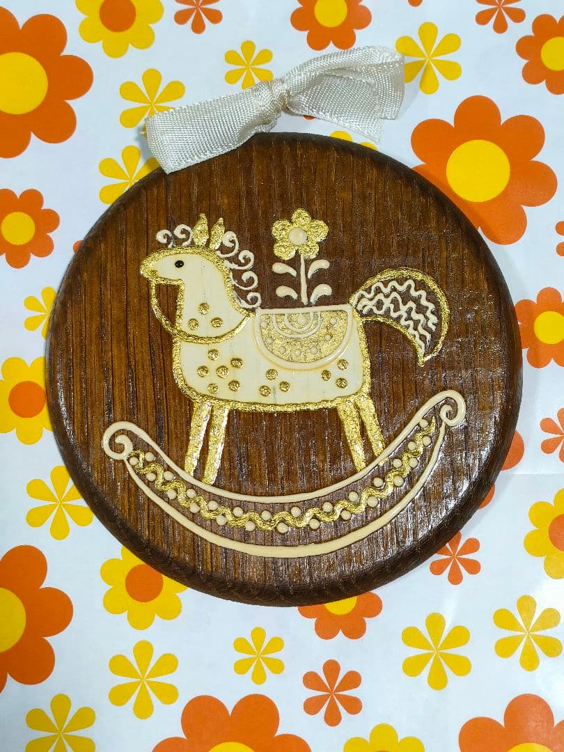 値下げ　ボッセ BOSSE 壁飾り 木馬 GOLD ヴィンテージ アンティーク