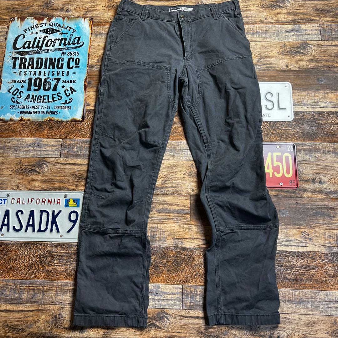 ち*助様 Carhartt ダブルニー ワークパンツ W34 グレー