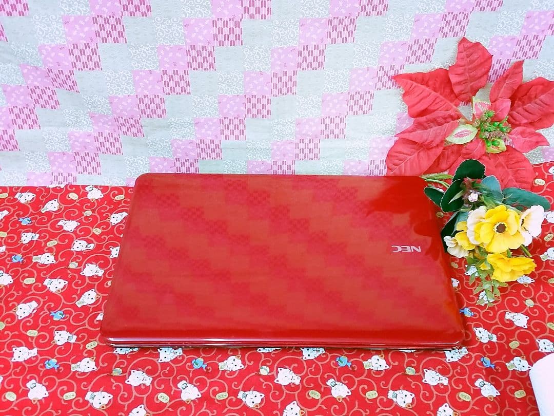 極上品！高速Corei5！おまけソフト多数！レッド色富士通！Win11！動画編集