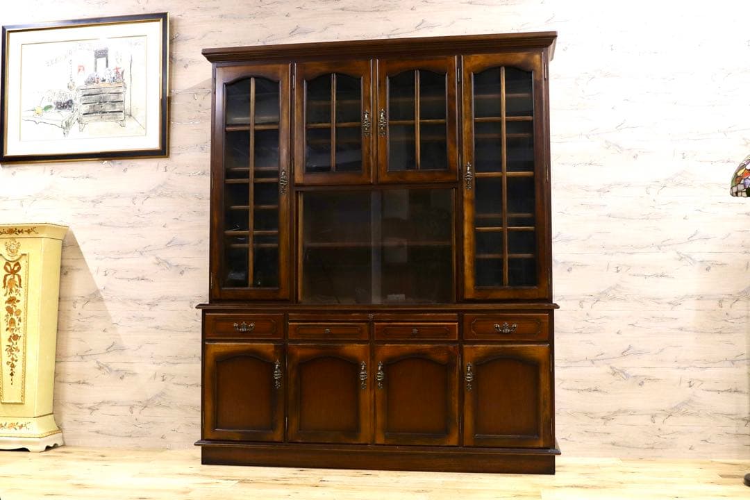 GMHS335○karimoku / カリモク コロニアル 食器棚 カップボー