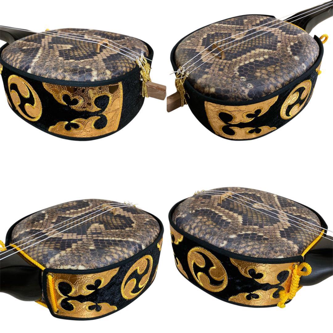 三線 沖縄 初心者 人工皮 蛇革 蛇皮 和楽器 水牛バチ　セラミックバチ