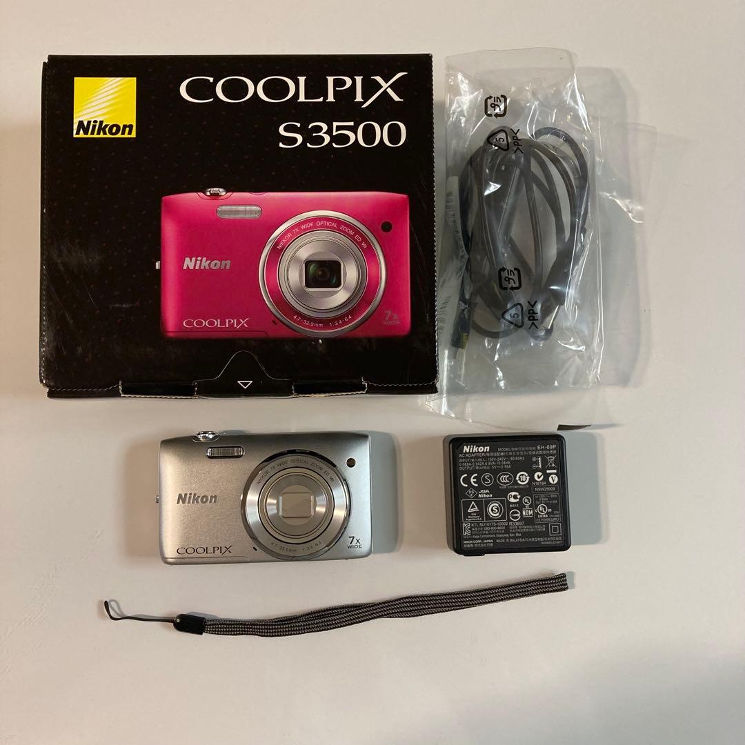 Nikon COOLPIX S3500 クリスタルシルバー　動作確認済み