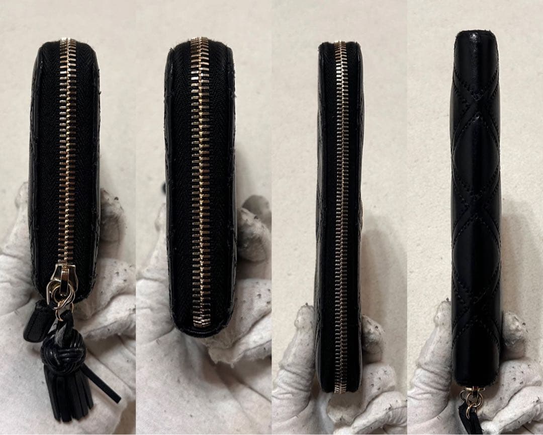 極美品❗️ CHANEL シャネル　フリンジ　ラウンドファスナー　長財布　ブラック