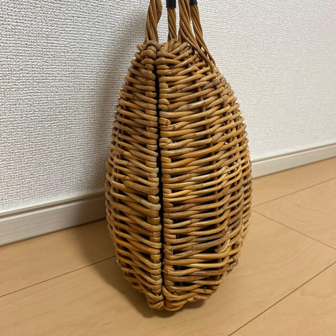 odds ラタンシェルバッグ　かごバッグ