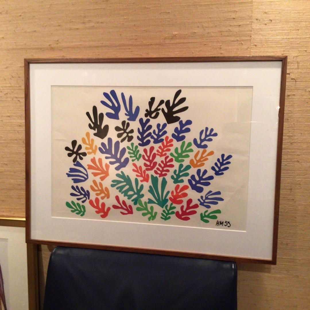 みかんさま専用　アンリ・マティス「花束」ヴェルヴ誌より　1958年