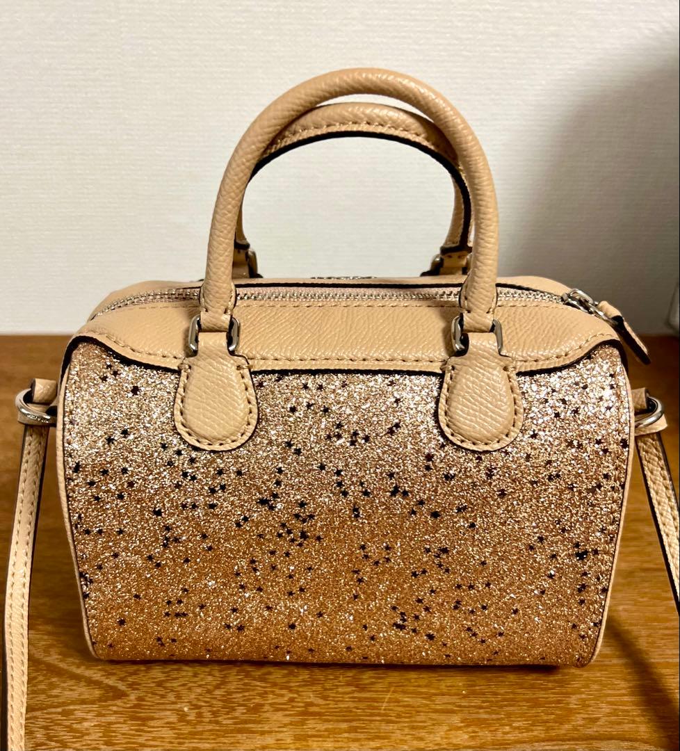 L*n様 COACHコーチ　スターグリッター クロスグレインレザー ショルダーミ