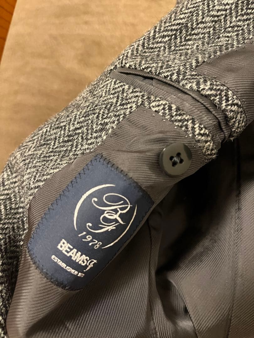 BEAMSFヘリンボーン ジャケット　サイズ44 MOON社生地