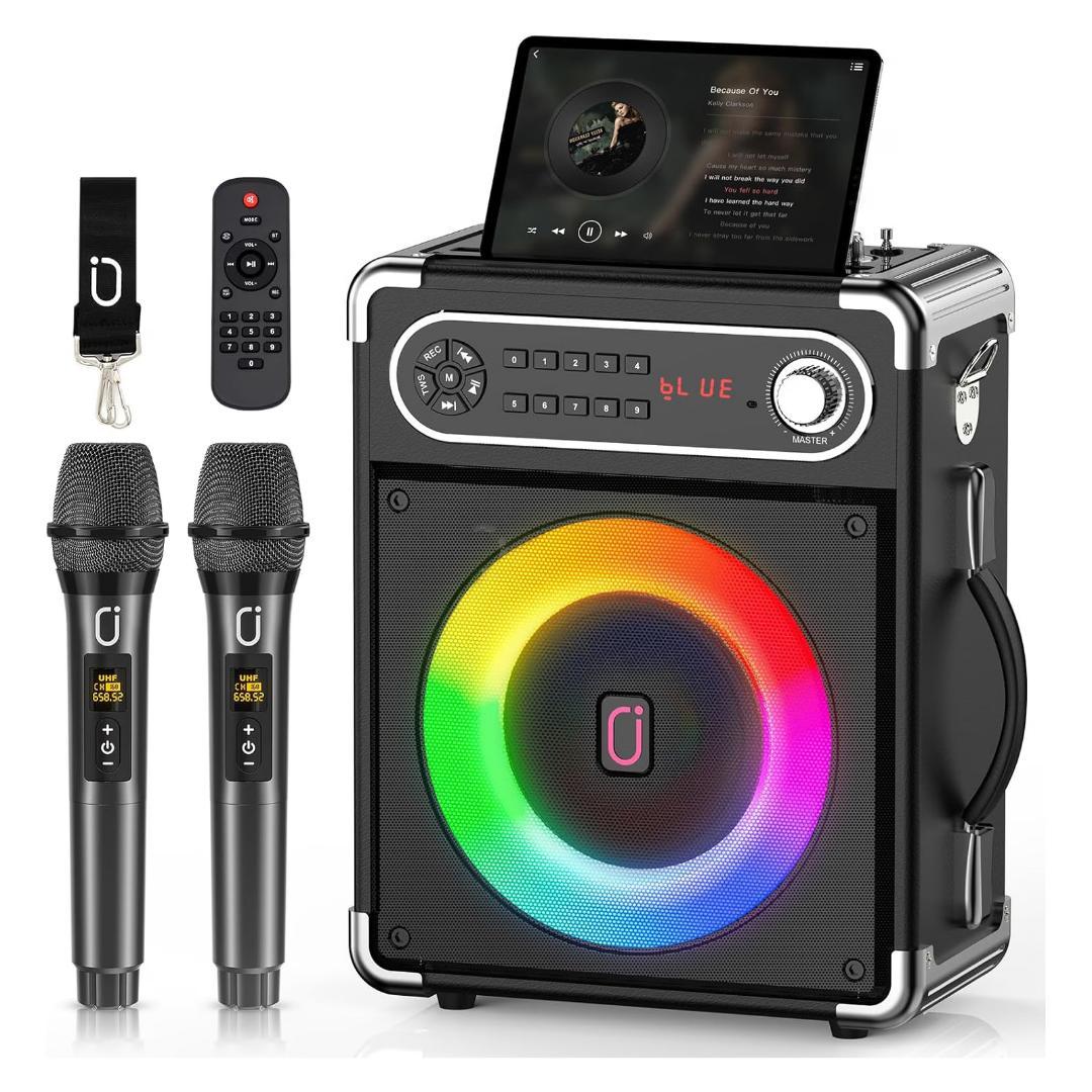 【R1804-74】家庭用カラオケセット Bluetooth5.0 マイク2本