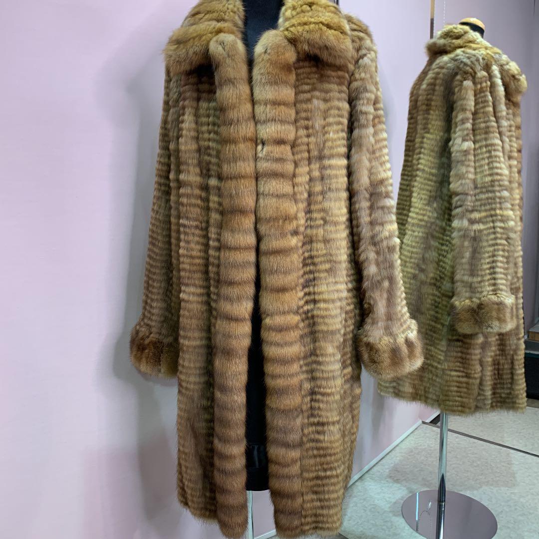 新春❣️プライス❣️ロシアンセーブル　シルク　リバーシブルコート《貂皮　毛皮　大衣》