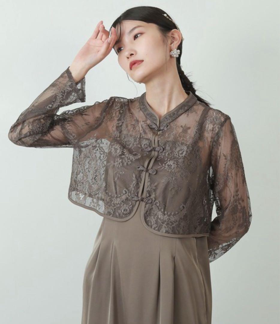 kana カナ【美品】チャイナ風3WAYタック パーティー ドレス M