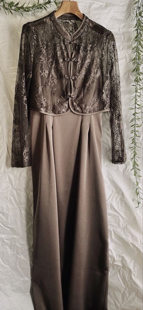 kana カナ【美品】チャイナ風3WAYタック パーティー ドレス M