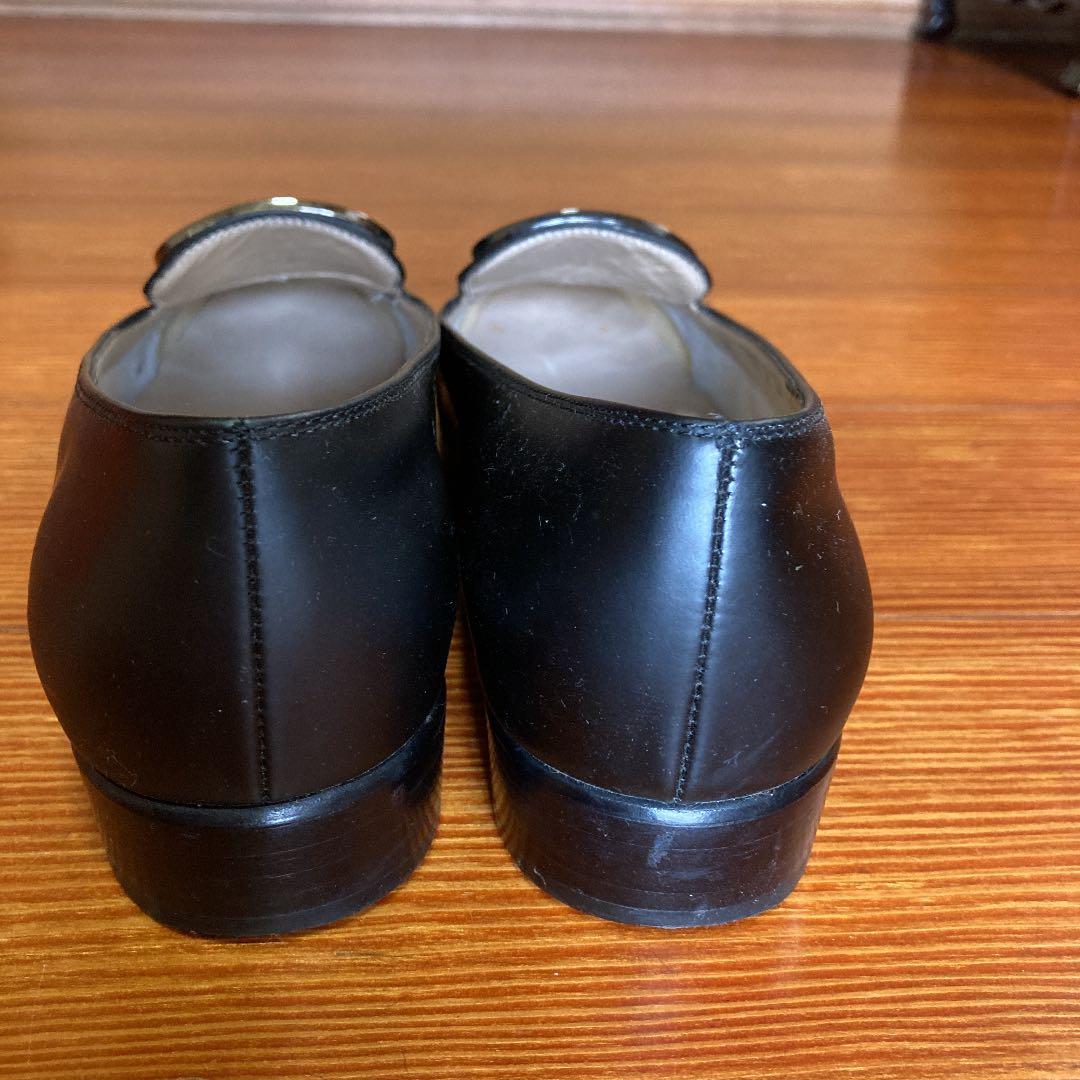 フェラガモ　ローヒールシューズ　23cm 黒　お値下げ