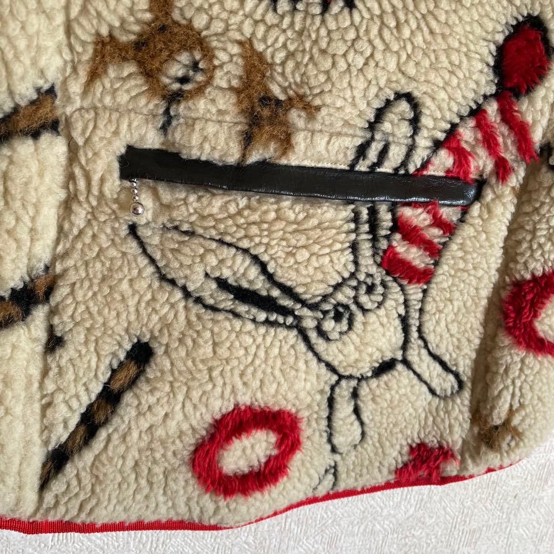 【OLLEBOREBLA/アルベロベロ】激レア！総柄ボアベスト ビンテージ