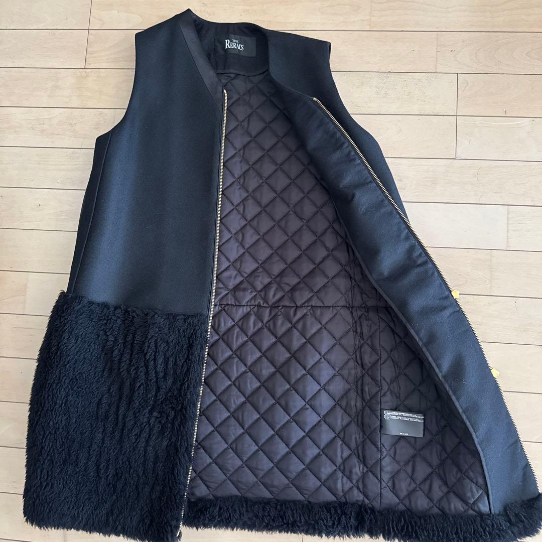 あ様　RERACS リラクスブラック ジレ ノースリーブ