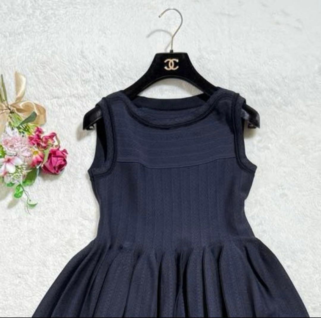 極美品✨　FOXEY　42618　ニットドレス クレッシェンド　22SS