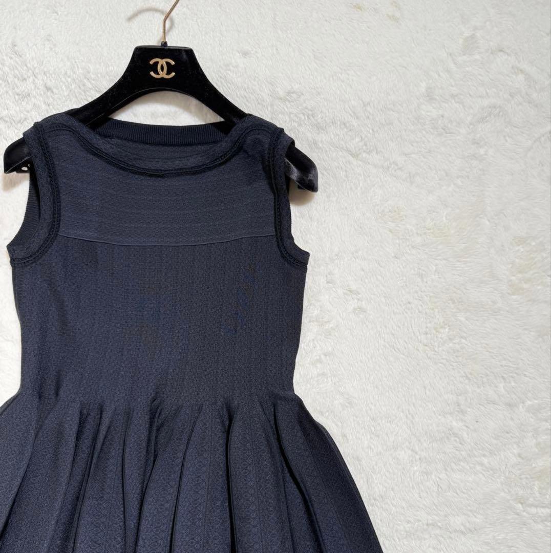 極美品✨　FOXEY　42618　ニットドレス クレッシェンド　22SS