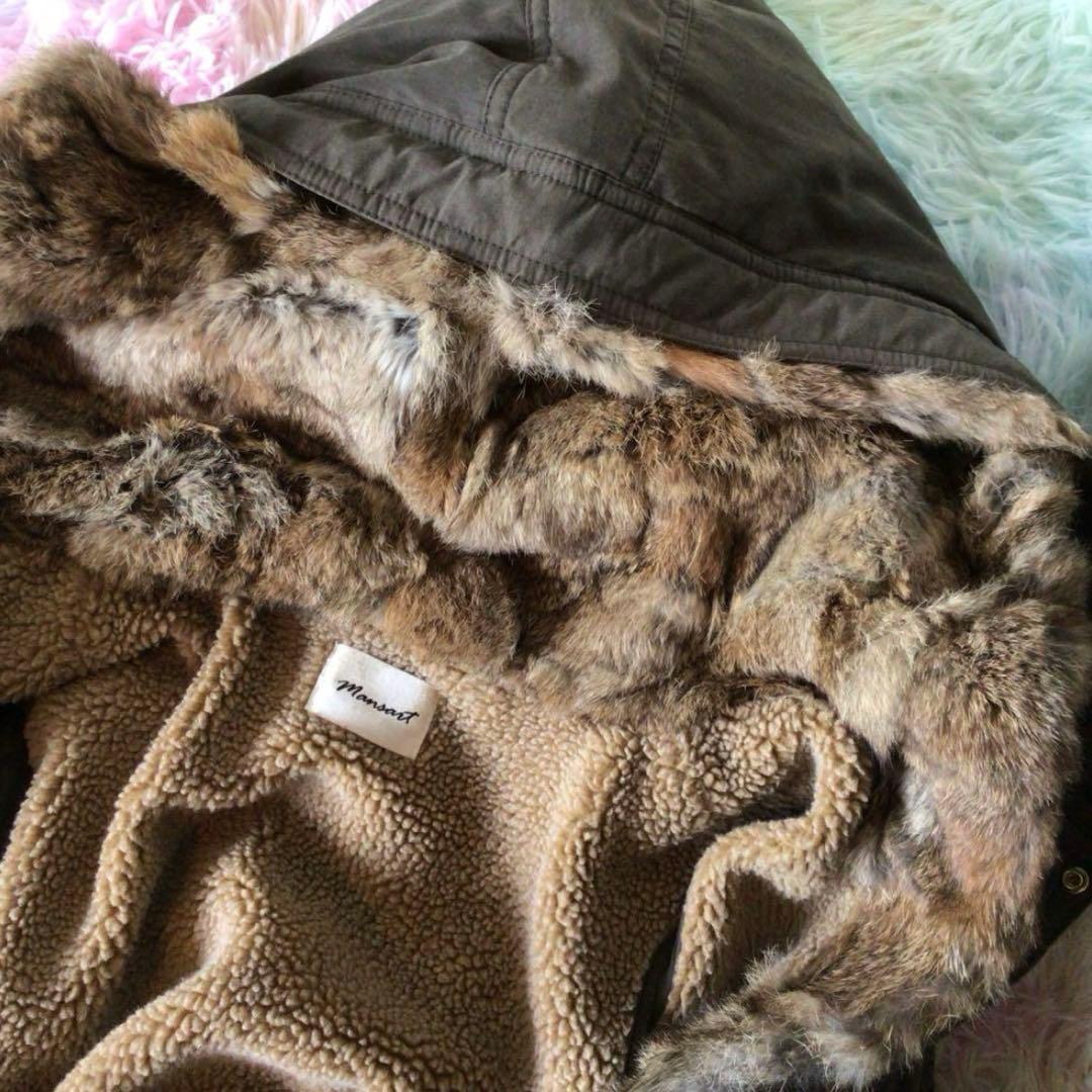 y2k グランジフェアリー ラビットファーモッズコート　 森ガール 00s