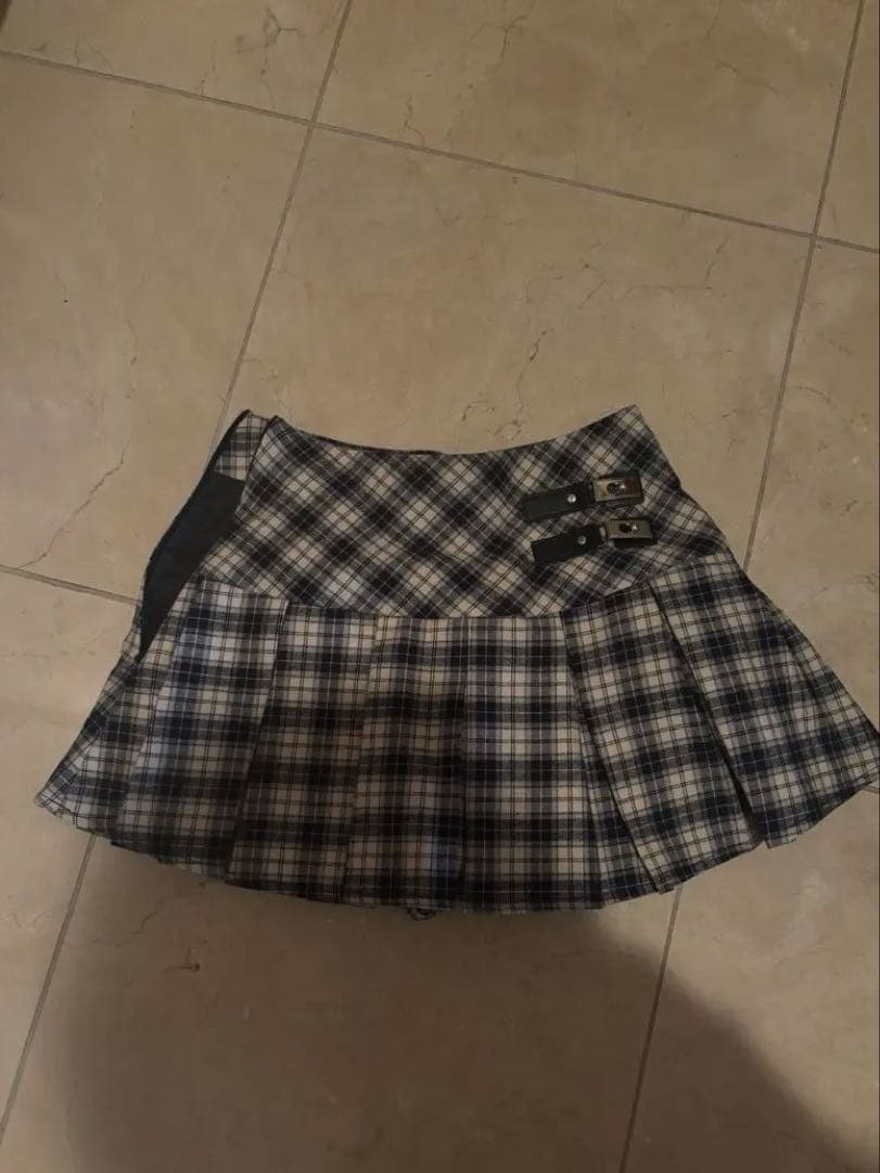 randy ベルテッドプレッピースカート XS