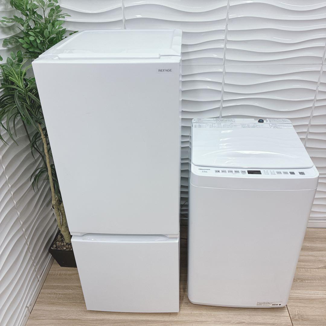 ◇大阪府神戸市配達無料！5ヶ月保証◇2024年製！ヤマダ冷蔵庫◇ハイセンス洗濯機